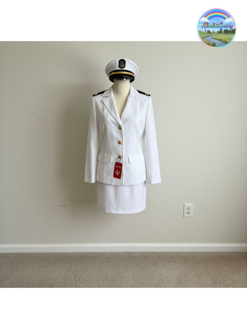 Sailor Costume Set Jacket Skirt Hat Nautical Women